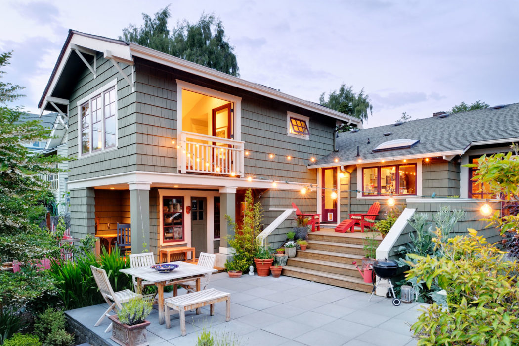 master suite addition ADU with outdoor living craftsman home seattle
