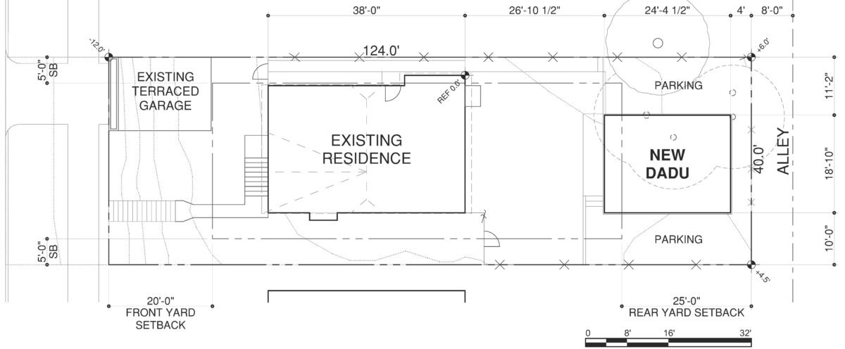 seattle DADU backyard cottage SITE PLAN