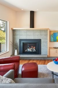 concrete block fireplace